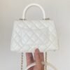 Chanel Mini Flap Bag Top Handle White For Women 7.5in/19cm