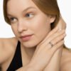 X Crossover Band Ring Sterling Silver with 18K Yellow Gold - 6