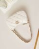 Chanel 19 Hobo Bag White Aged Calfskin Brushed Gold Hardware