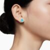 Petite DY Elements&reg; Stud Earrings 18K Yellow Gold with Turquoise and Diamonds, 11mm