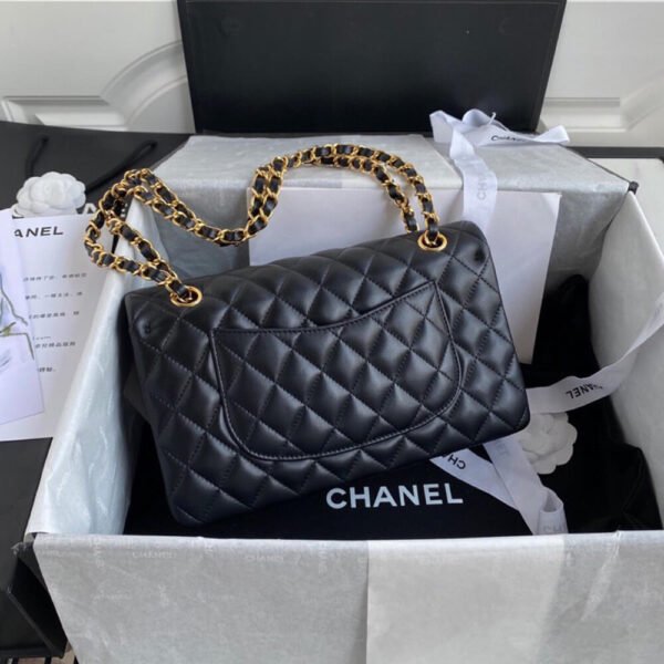 Chanel Classic Handbag Lambskin & Gold Metal A01112