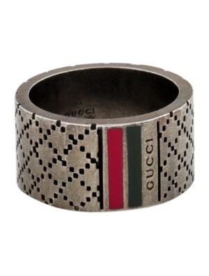 Enamel Wide Diamantissima Ring