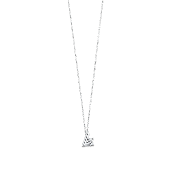 Volt One Small Pendant, White Gold And Diamond