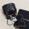 99308E14-BEAD-D5FB-771B-2368CEBF2632.jpg Chanel Classic Bucket Bag Gold Toned Hardware Black For Women 7.8in/20cm