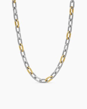9978FE37-A89B-1482-33ED-B5CEC3AA8384.jpg DY Madison® Chain Necklace Sterling Silver with 18K Yellow Gold, 8.5mm