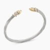 9A21DF8E-05EA-9657-C23F-26DF4D04CFEC.jpg Helena Bracelet Sterling Silver with 18K Yellow Gold Domes and Diamonds, 4mm