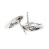 Blind For Love Sterling Silver Round Earrings