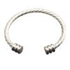 4mm Cable Classic Bracelet with Triple-Bar End Caps ??Sterling Style