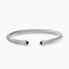 9AF1BDB1-7660-FDDA-81FE-541EB5262C21.jpg Classic Cable Bracelet Sterling Silver with 14K Yellow Gold and Black Onyx, 5mm