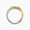 9BE64FF0-35F9-E93A-AB44-D481348644A3.jpg Crossover Band Ring Sterling Silver with 18K Yellow Gold - 6