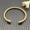 4mm Cable Classic Bracelet with Gold