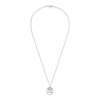 Necklace BLIND FOR LOVE Tiger Head Motif Pendant Adjustable Chain Silver