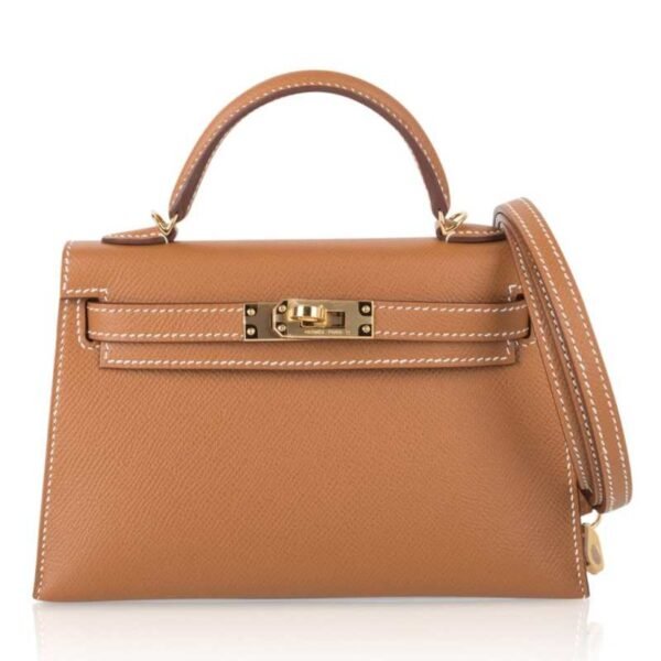 9CCA27A1-3935-9D79-AEE1-2F99E88C8E04.jpg Mini Kelly 20 Bag Sellier Gold Epsom with Gold Hardware