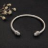 Classic Cable Bracelet Silver and  Half Diamonds 5 MM