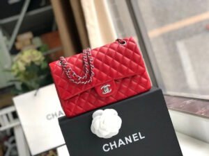 9D75C0B2-39F8-D9FD-EEEB-4F875E255027.jpg Chanel Classic HandBag Red For Women 9.9in/25.5cm A01112