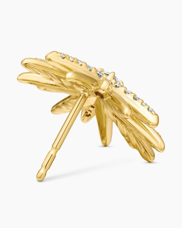 Starburst Stud Earrings 18K Yellow Gold with Diamonds, 19mm