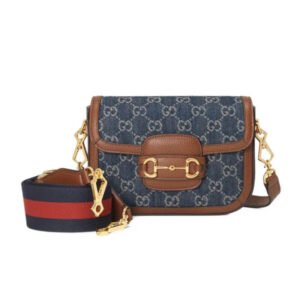 Gucci Horsebit 1955 Demin Mini Shoulder Bag