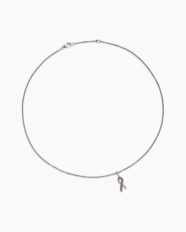 9DEB49A8-DAB6-5822-BA75-9C3B0E170F7C.jpg Cable Collectibles® Ribbon Necklace Sterling Silver with Pink Sapphires, 24.4mm