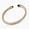 9DF374BE-099F-8B14-4381-4640220CEF39.jpg Classic Cablespira Bracelet 18K Yellow Gold with Black Onyx and Diamonds, 5mm