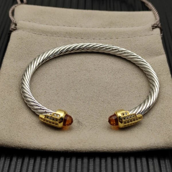 9EFC04C5-4D88-1C82-AA82-F93E6F875A4B.jpg 5mm Cable Bracelet with Champagne & Diamond Accents