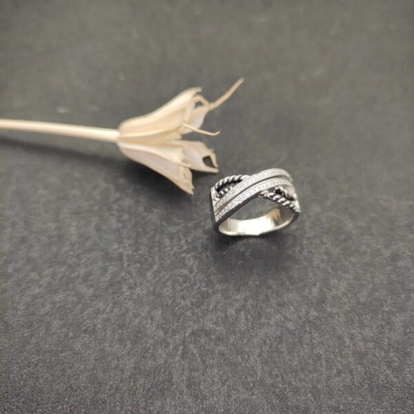 David Yurman Diamond Crossover Ring - US 6