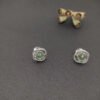 Infinity Stud Earrings Sterling Silver with Peridot, 13mm