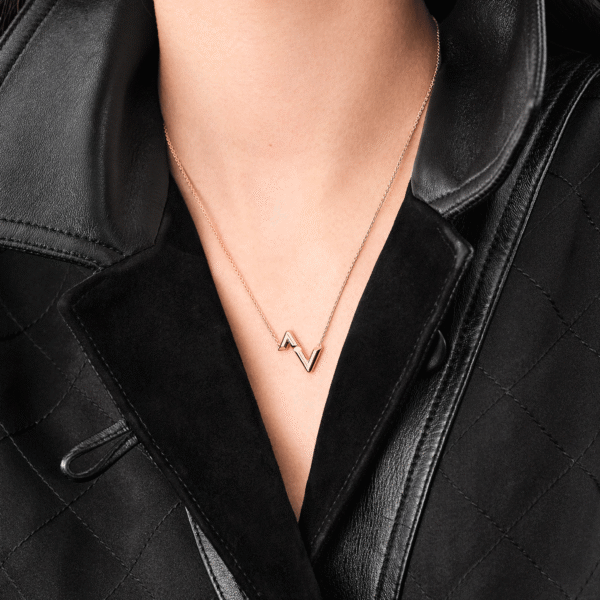 Volt Upside Down Pendant, Pink Gold