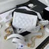Chanel Small Flap Bag Gold Hardware White For Women, Women&rsquo;s Handbags, Shoulder Bags 7.5in/19cm AP2840