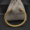 Classic Cablespira&reg; Bracelet 18K Yellow Gold with Champagne crystal and Diamonds, 5mm