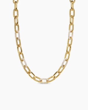 A172EAE2-DB8D-EB3E-571E-12DE3F18BC16.jpg DY Madison® Chain Necklace 18K Yellow Gold with Diamonds, 11mm
