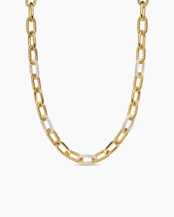 A172EAE2-DB8D-EB3E-571E-12DE3F18BC16.jpg DY Madison® Chain Necklace 18K Yellow Gold with Diamonds, 11mm