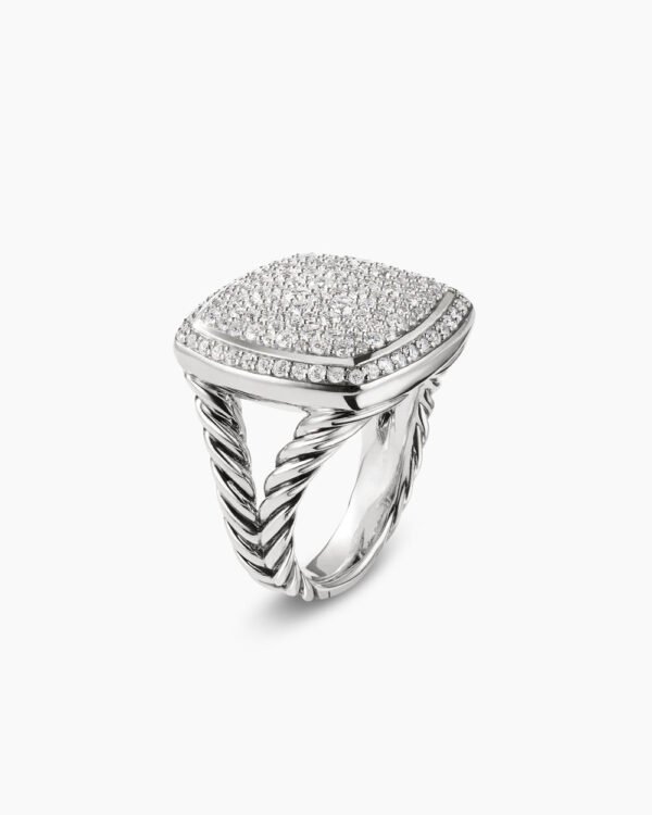 A185D4B9-78A2-69EB-8F38-476EED29F8C7.jpg Albion Ring Sterling Silver with Pave Diamonds, 17mm