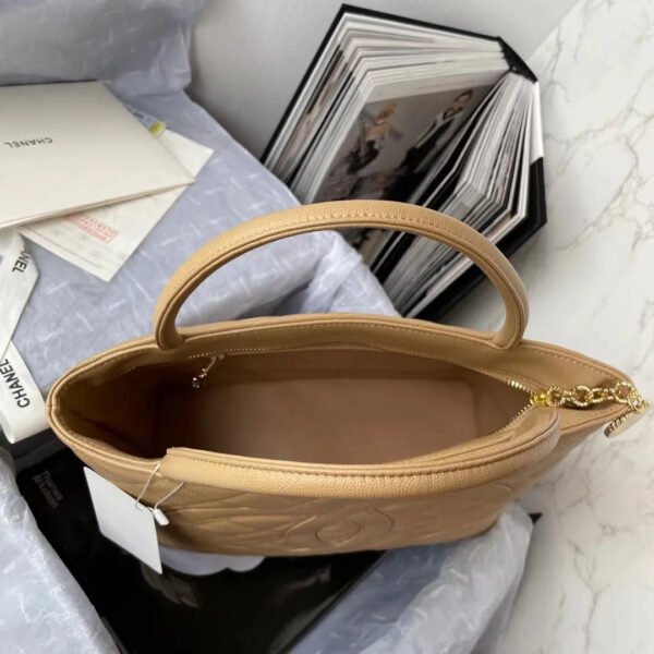 Chanel Medallion Tote Shoulder Beige Bag For Women 29cm/11.4in