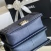 Chanel Medium Boy Handbag Dark Blue For Women 9.8in/25cm A67086