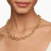 Oval Link Chain Necklace 18K Yellow Gold, 16mm