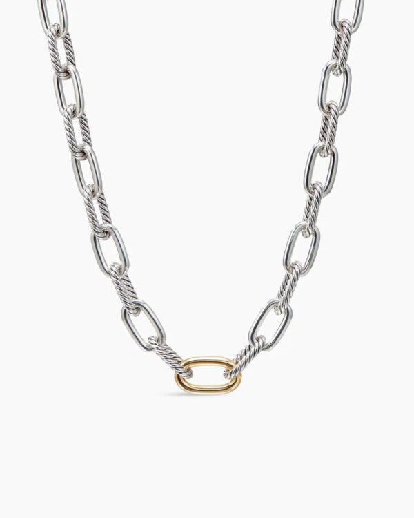 A56290C0-572A-A446-9381-E69CA4C11969.jpg DY Madison® Chain Necklace Sterling Silver with 18K Yellow Gold, 11mm