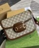 Gucci Horsebit 1955 Canvas Small Shoulder Bag