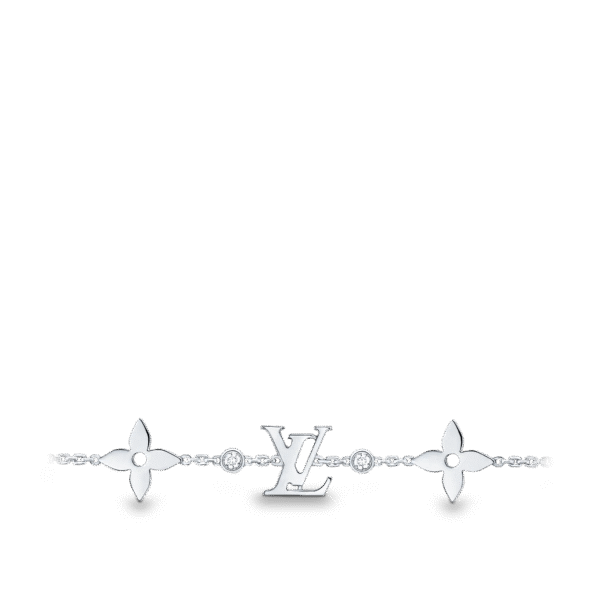A628799E-4B98-9CDA-F95A-474DC9B257A7.png IDYLLE BLOSSOM MONOGRAM BRACELET, WHITE GOLD AND DIAMONDS