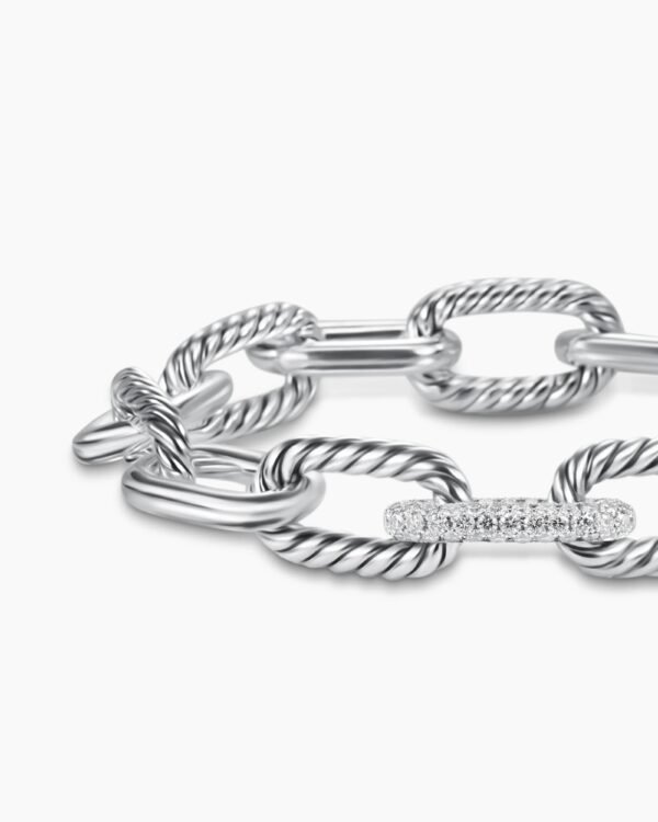 DY Madison&reg; Chain Bracelet Sterling Silver with Diamonds