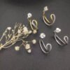 Crossover Hoop Earrings Sterling Silver with 18K Yellow Gold 33.7mm - Gold