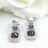 A80A0974-A0DC-4286-82BE-A967AB71C97A.jpg Albion® Drop Earrings Sterling Silver with Red Onyx and Diamonds