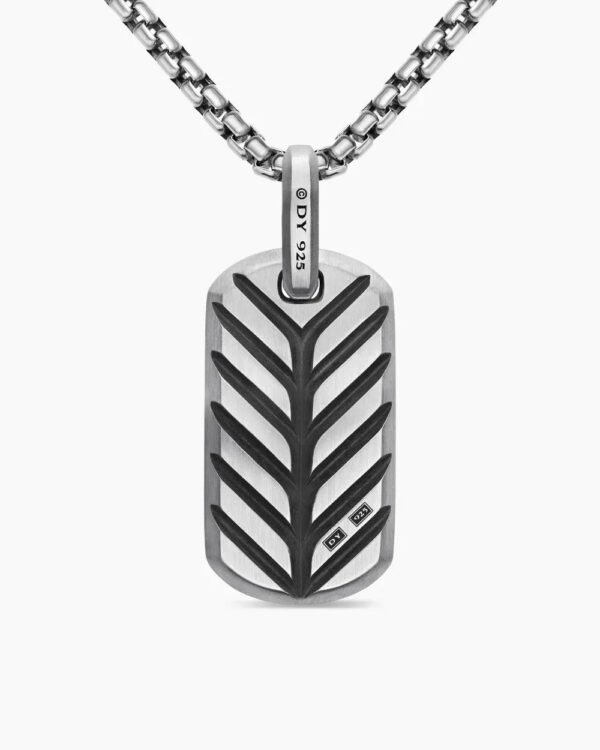 A80B852C-9189-3558-D22E-DC1DD8B2A59A_ca2a360d-4fd9-4cfb-aaa2-6a08500952f8.jpg Chevron Tag Sterling Silver with Diamonds, 27mm
