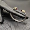 Cable Bracelet with Rhodolite Garnet & Diamond Accents  5mm