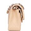 Small Classic Double Flap Beige Lambskin Silver Hardware