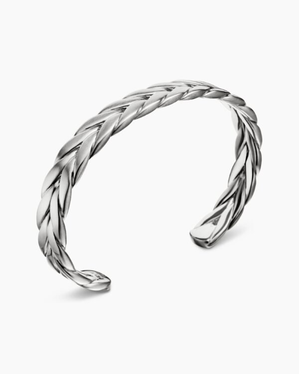 Chevron Collection for Men Chevron Cuff Bracelet Sterling Silver, 9mm