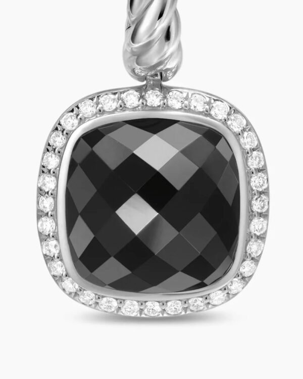 Albion&reg; Drop Earrings Sterling Silver with Black Onyx and Diamonds