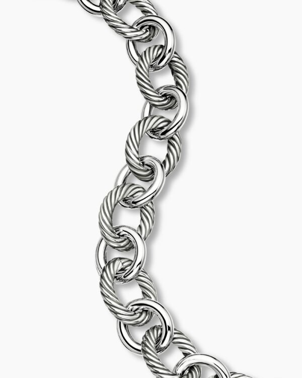 Oval Link Chain Bracelet Sterling Silver - 19CM