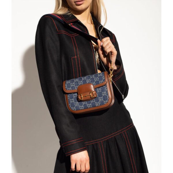 Gucci Horsebit 1955 Demin Mini Shoulder Bag
