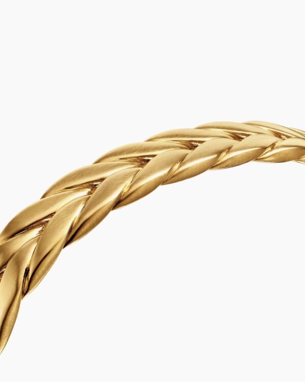 Chevron Cuff Bracelet 18K Yellow Gold, 9mm