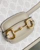 Gucci Horsebit 1955 Canvas Small Shoulder Bag White Beige